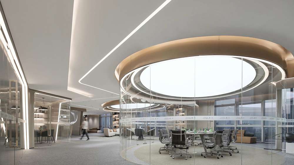 鄭州科技企業(yè)展廳裝修設(shè)計案例效果圖