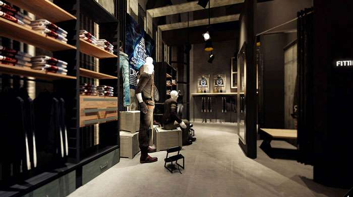 鄭州潮牌男裝專賣店裝修設(shè)計(jì)案例