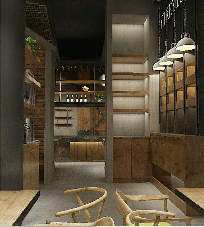 140平米快餐連鎖店設(shè)計(jì)裝修效果圖