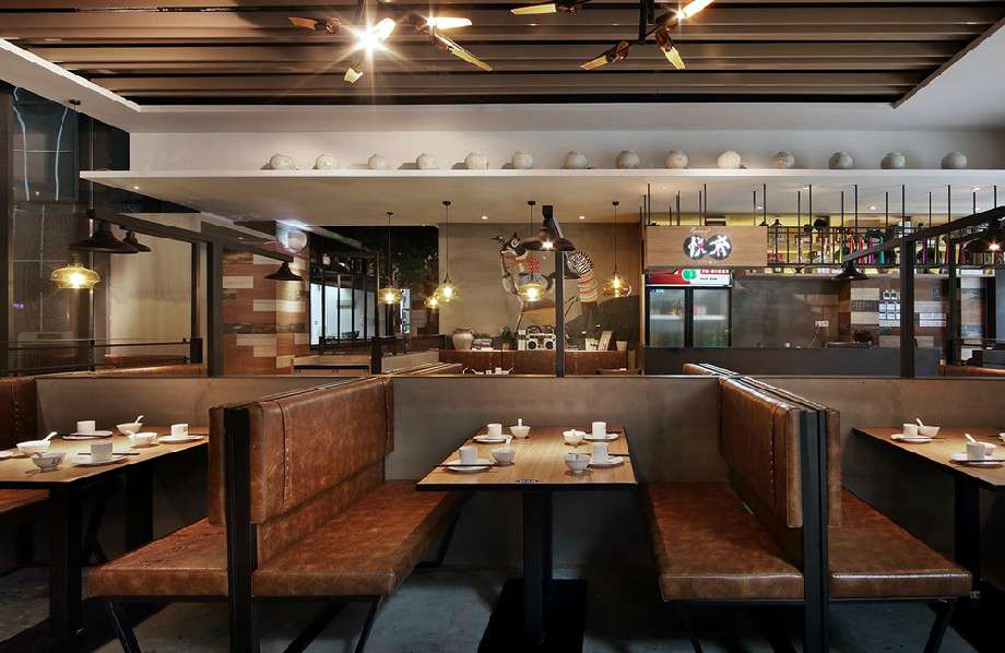 悅肴粵湘風味餐廳裝修設(shè)計效果圖