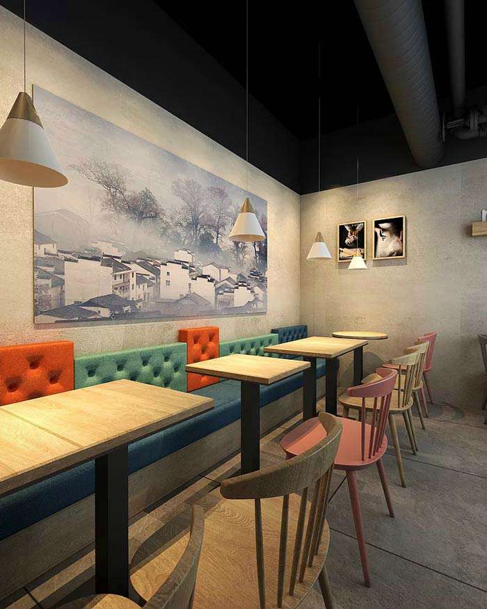 飲品小吃店裝修設(shè)計效果圖