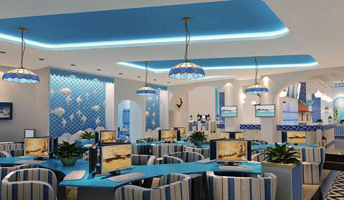 地中海風(fēng)格網(wǎng)咖裝修設(shè)計圖