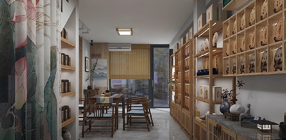 鄭州茶葉店裝修設(shè)計效果圖