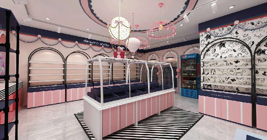 網(wǎng)紅零食店裝修設(shè)計效果圖