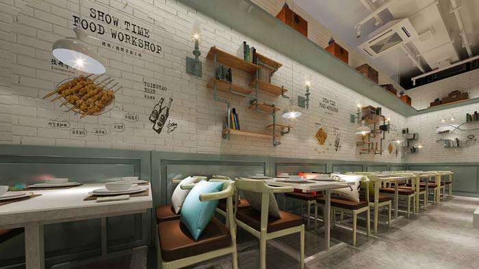 烤魚燒烤店裝修設(shè)計效果圖