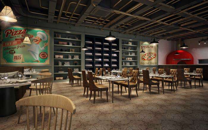 披薩店裝修設(shè)計(jì)效果圖