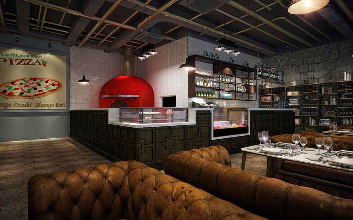 披薩店裝修設(shè)計(jì)效果圖