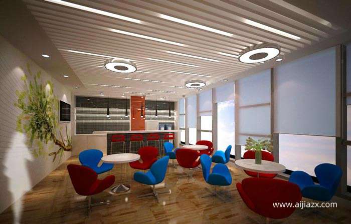 1800平米科技公司辦公樓裝修設(shè)計效果圖