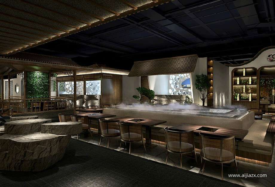 鄭州火鍋店裝修報價預(yù)算表,復(fù)古中式火鍋店裝修價格 