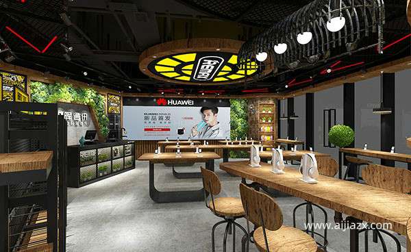 鄭州蘋果手機(jī)店裝修吊頂和展示設(shè)計