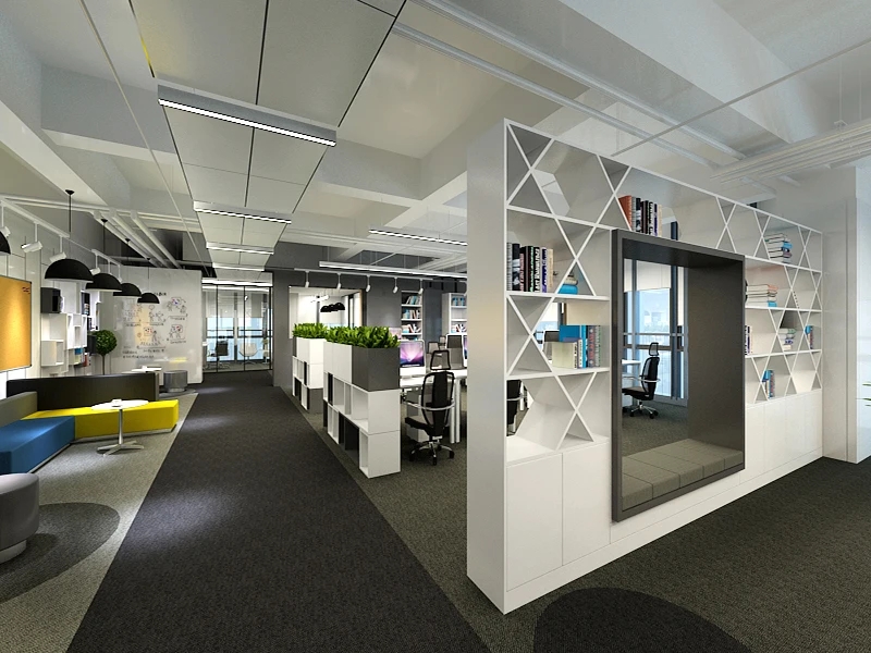 鄭州軟件公司辦公室設(shè)計效果圖