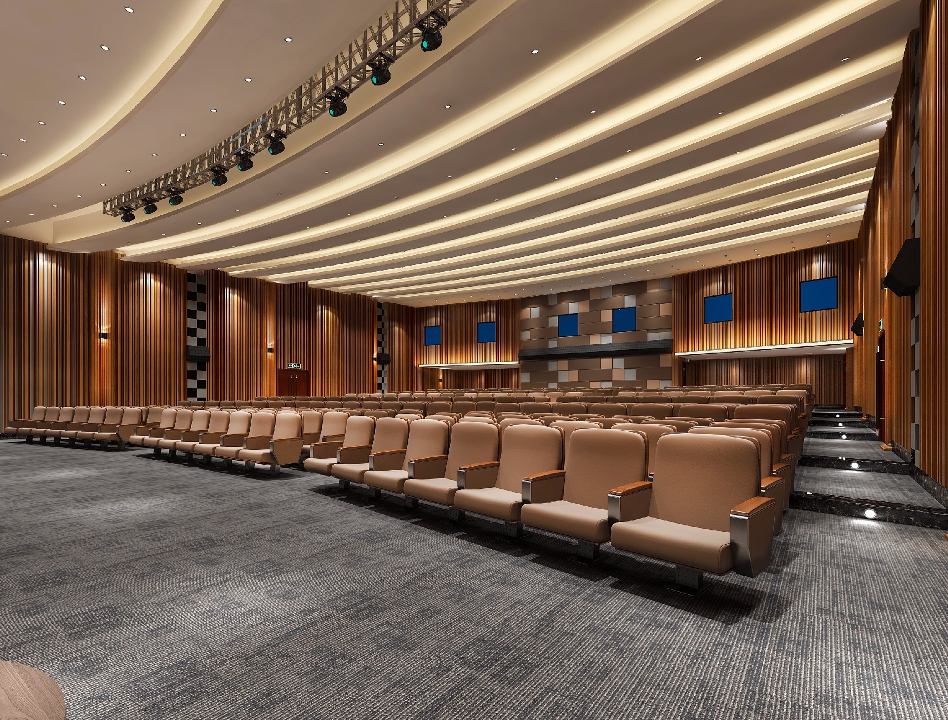 400平米大型演播廳裝修設(shè)計效果圖