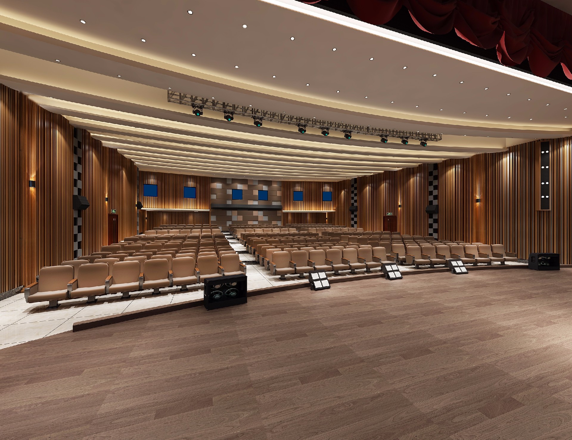 400平米大型演播廳裝修設(shè)計效果圖