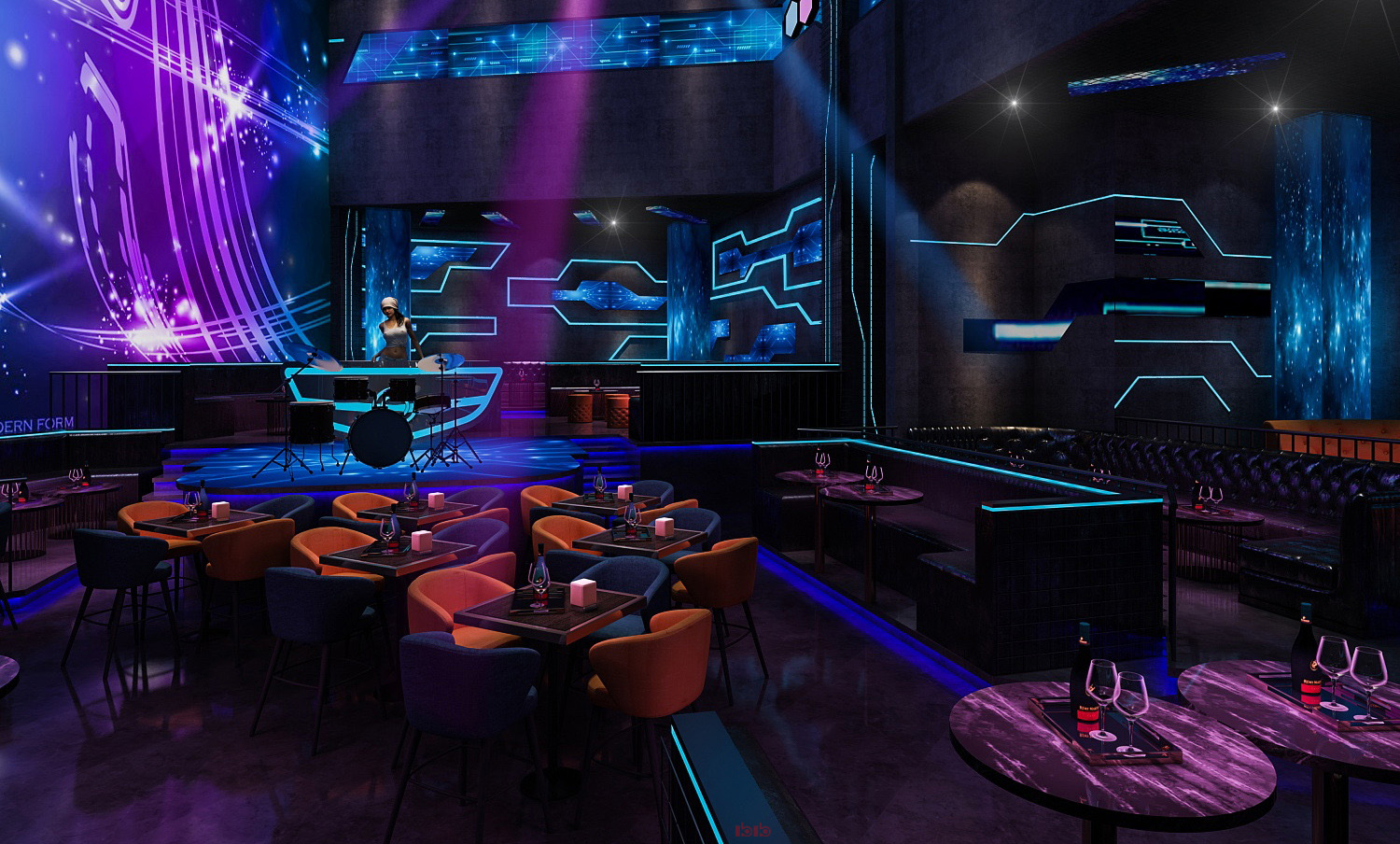 鄭州酒吧裝修設(shè)計(jì)效果圖