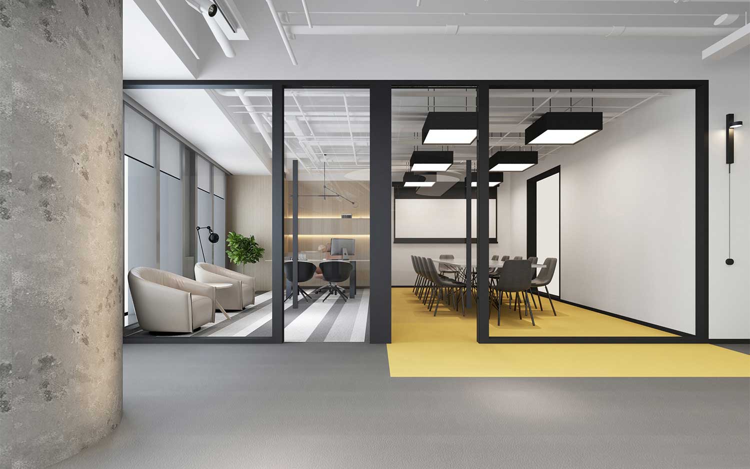 鄭州研發(fā)公司辦公室設計效果圖