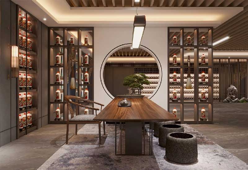 品牌白酒專(zhuān)賣(mài)店裝修效果圖