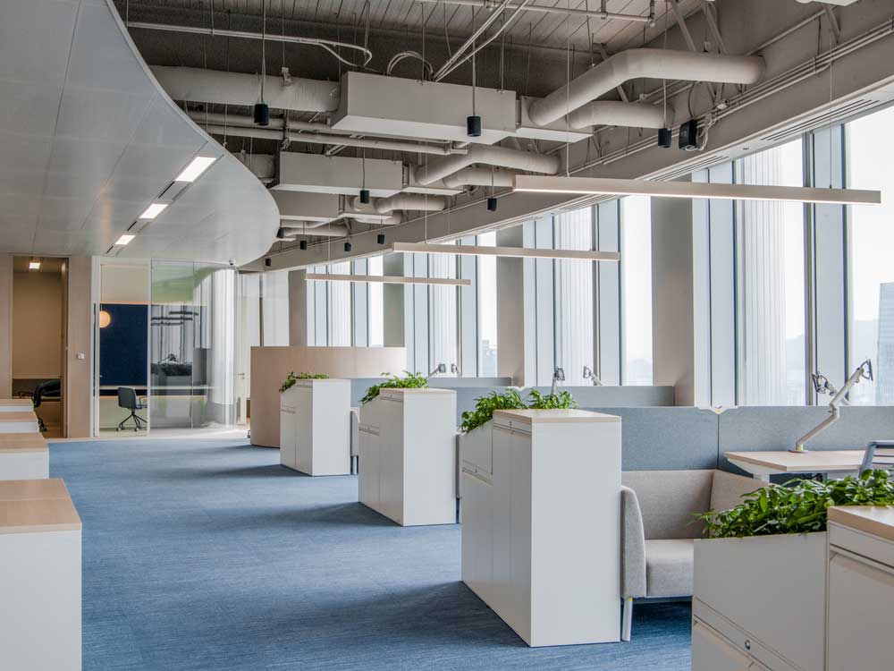 鄭州事務(wù)所辦公空間裝修設(shè)計，麻繩工作室效果圖