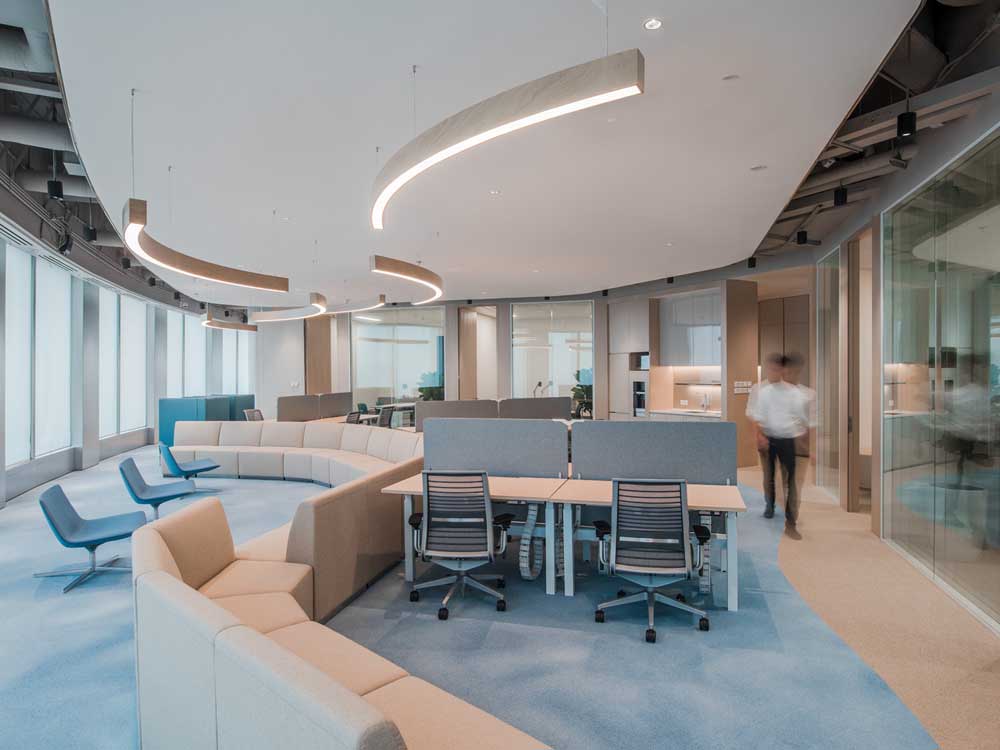 鄭州事務(wù)所辦公空間裝修設(shè)計，麻繩工作室效果圖