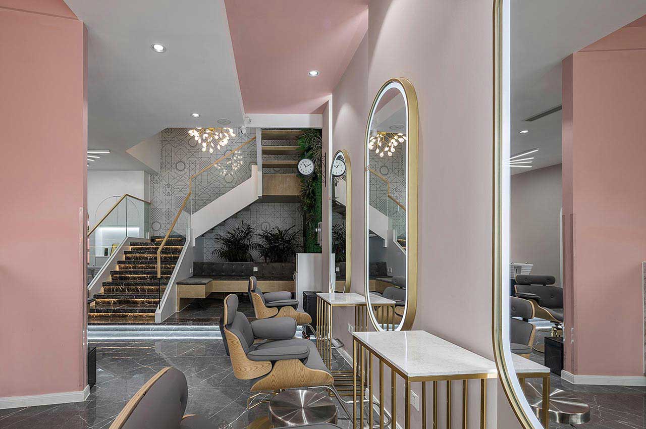 320平米鄭州美發(fā)店面設(shè)計裝修效果圖