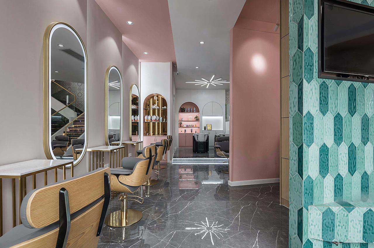 320平米鄭州美發(fā)店面設(shè)計裝修效果圖