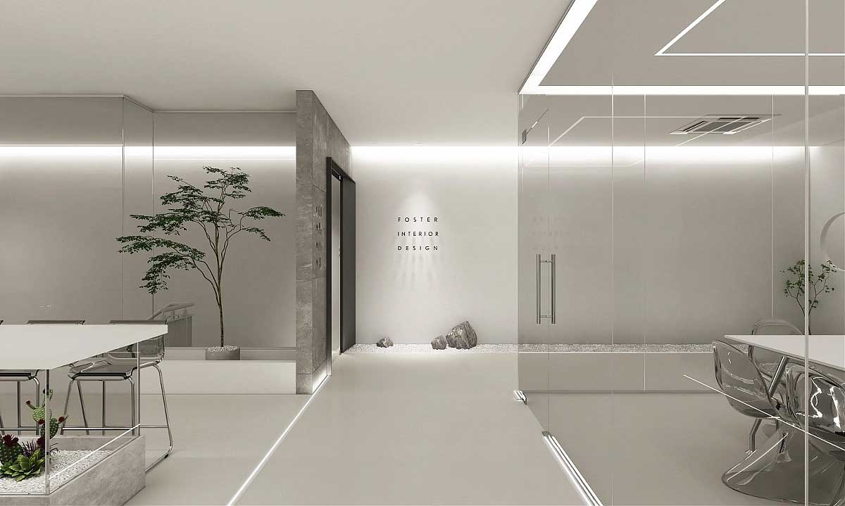 簡約辦公空間設(shè)計(jì)-鄭州辦公室裝修效果圖