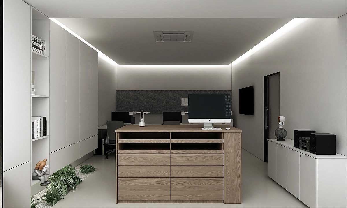 簡約辦公空間設(shè)計(jì)-鄭州辦公室裝修效果圖