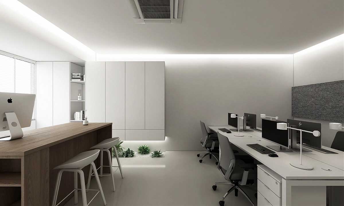 簡約辦公空間設(shè)計(jì)-鄭州辦公室裝修效果圖