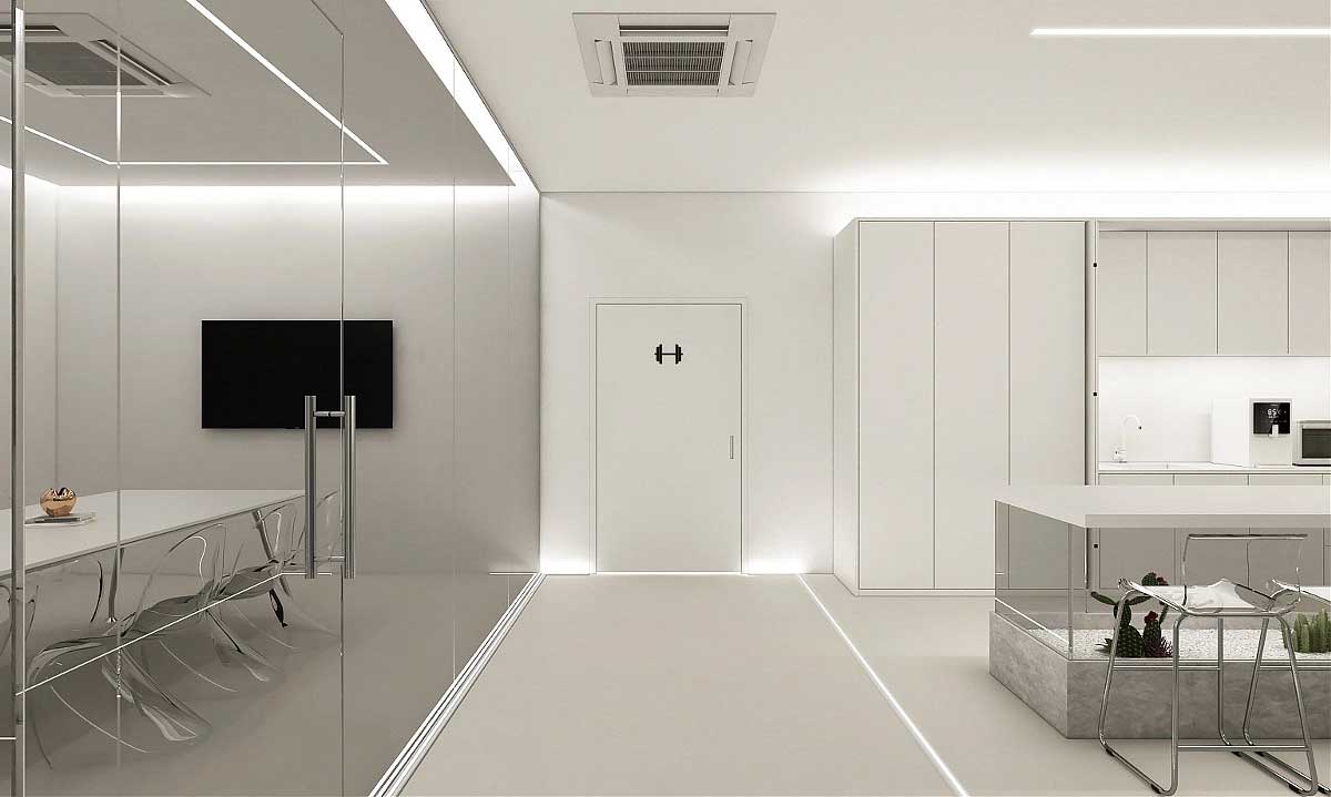 簡約辦公空間設(shè)計(jì)-鄭州辦公室裝修效果圖