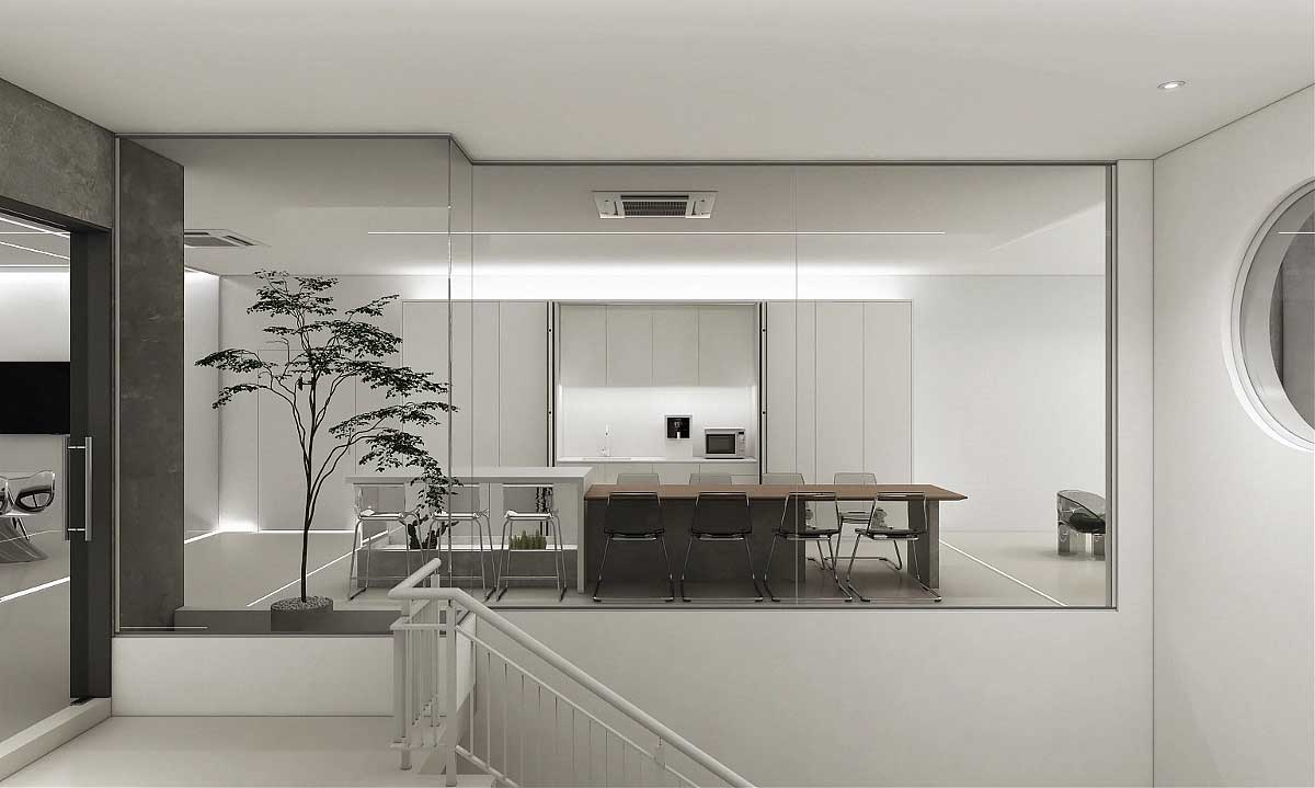 簡約辦公空間設(shè)計(jì)-鄭州辦公室裝修效果圖