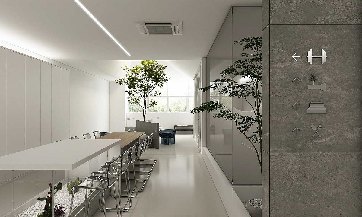 簡約辦公空間設(shè)計(jì)-鄭州辦公室裝修效果圖