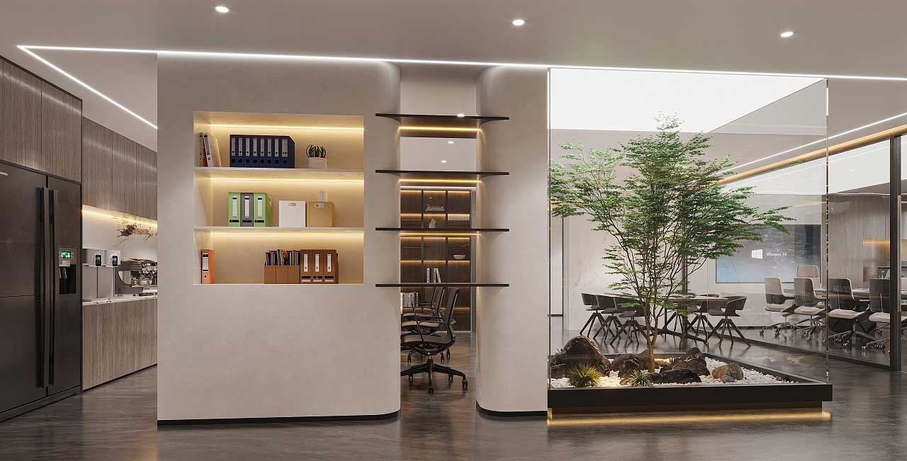 鄭州辦公室設(shè)計-辦公室裝修施工效果圖