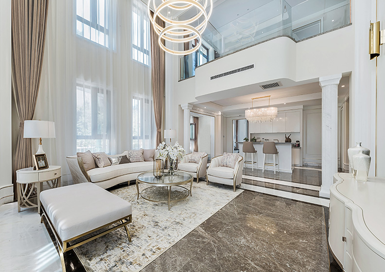 鄭州別墅設計效果圖-別墅裝修施工案例