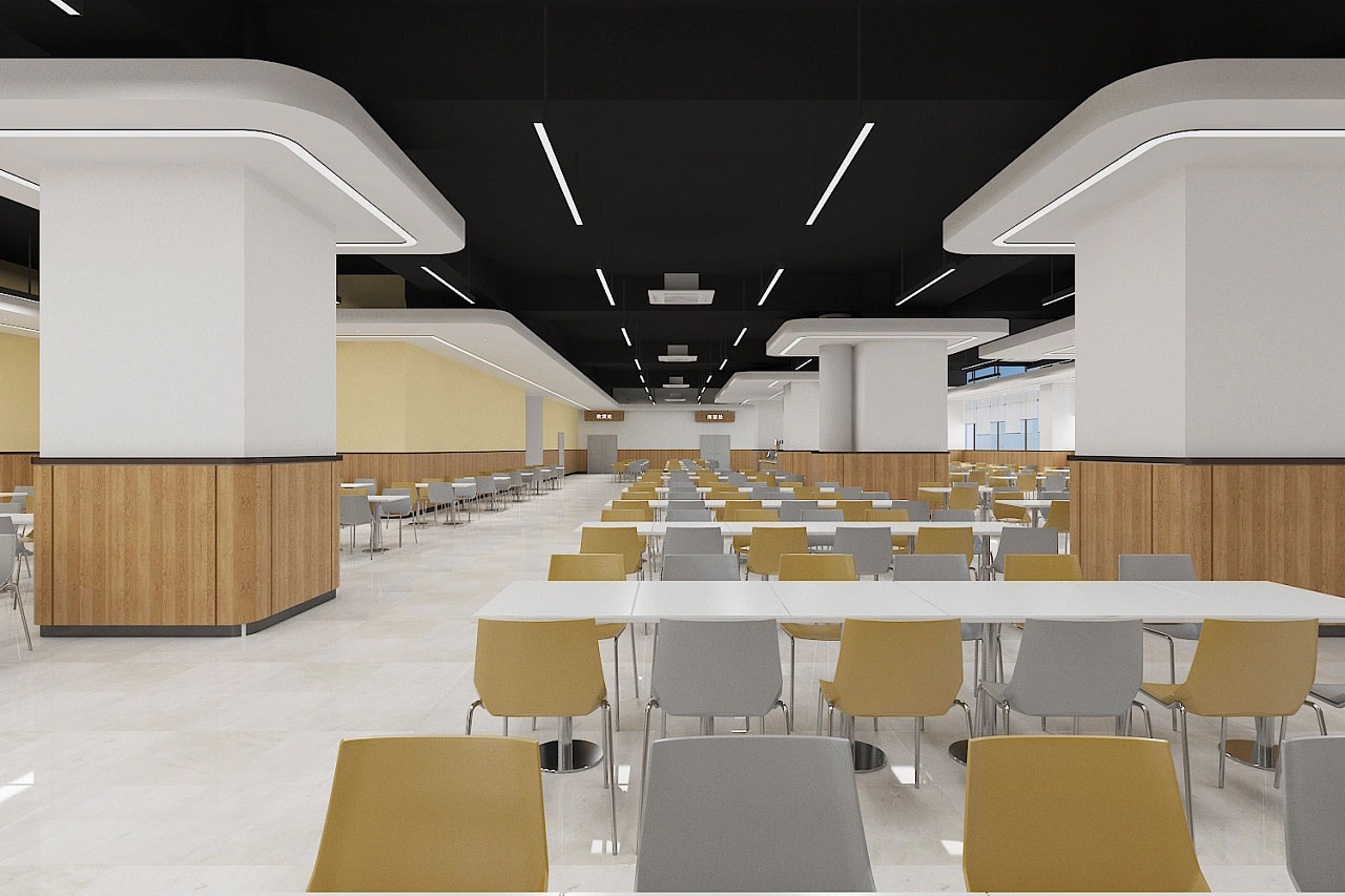 工廠(chǎng)員工食堂設(shè)計(jì)-廠(chǎng)區(qū)食堂裝修設(shè)計(jì)效果圖