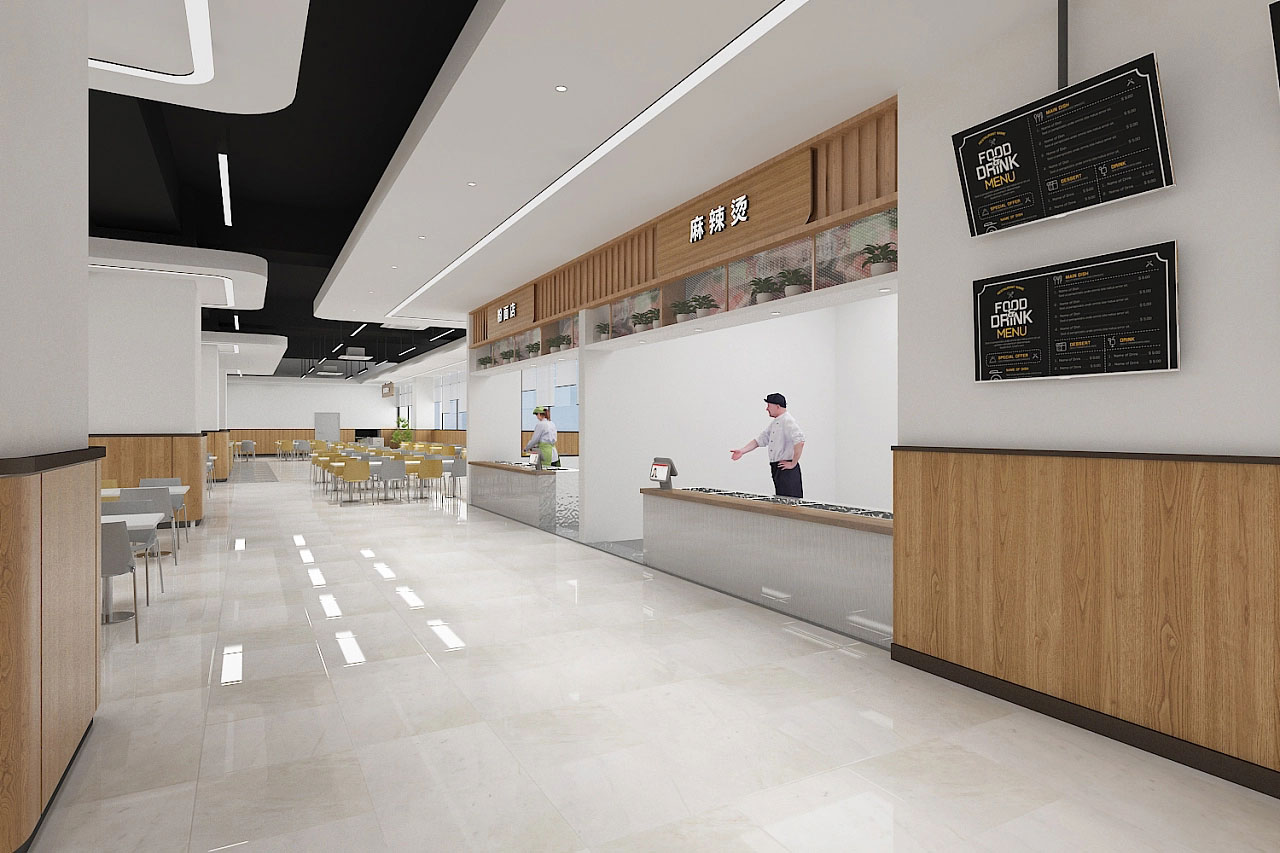 工廠(chǎng)員工食堂設(shè)計(jì)-廠(chǎng)區(qū)食堂裝修設(shè)計(jì)效果圖