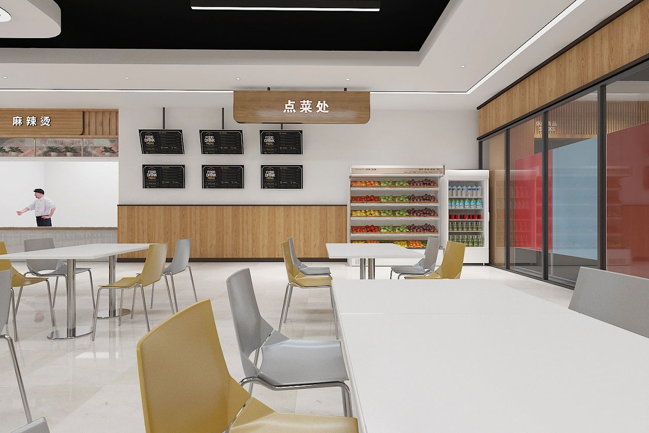 工廠(chǎng)員工食堂設(shè)計(jì)-廠(chǎng)區(qū)食堂裝修設(shè)計(jì)效果圖