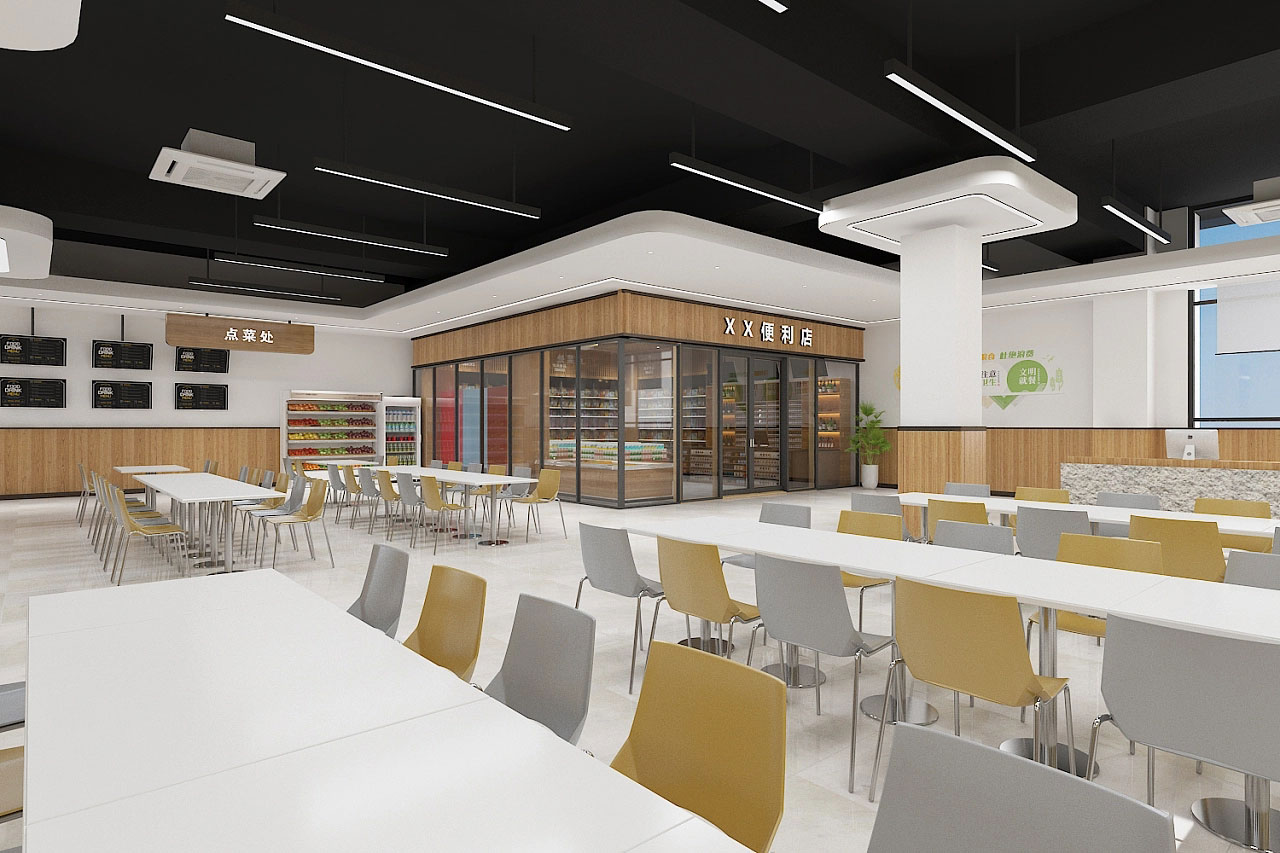 工廠(chǎng)員工食堂設(shè)計(jì)-廠(chǎng)區(qū)食堂裝修設(shè)計(jì)效果圖