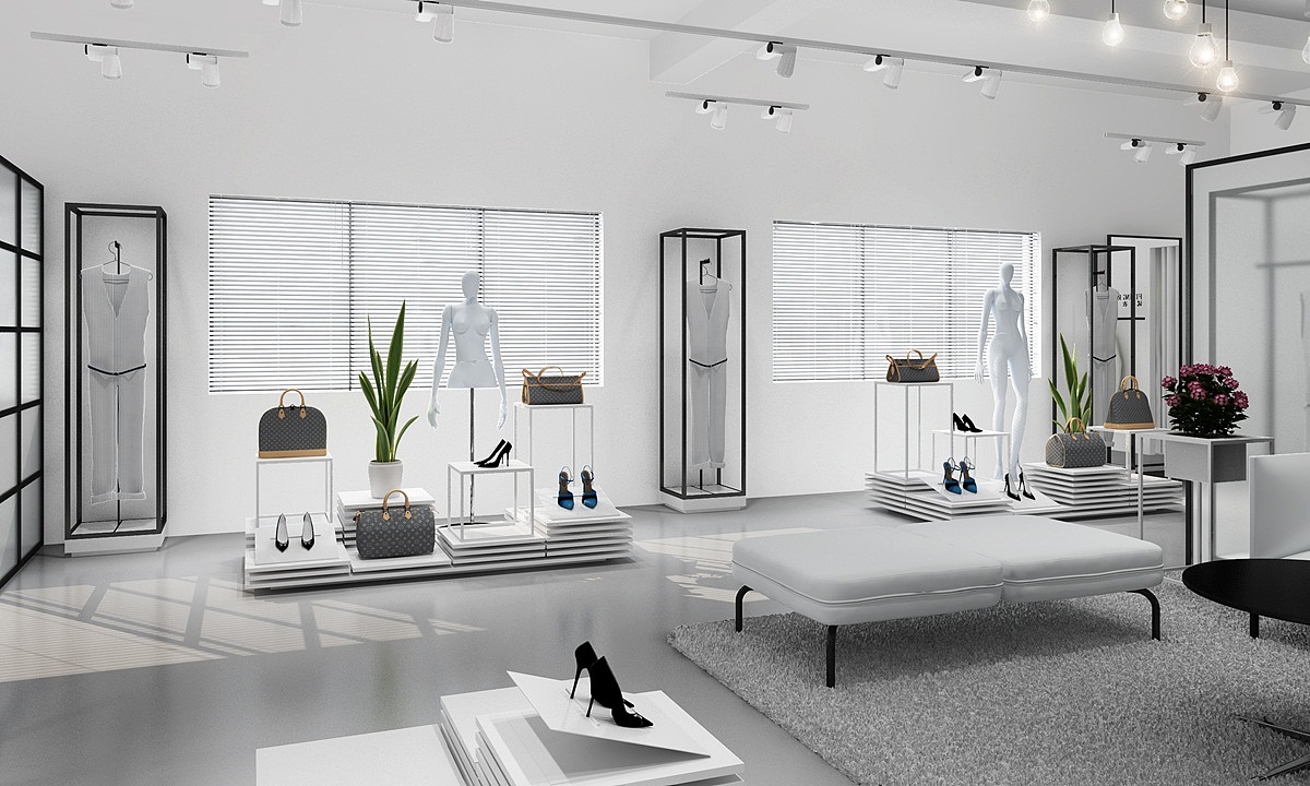 165平米服裝定制店鋪裝修設(shè)計效果