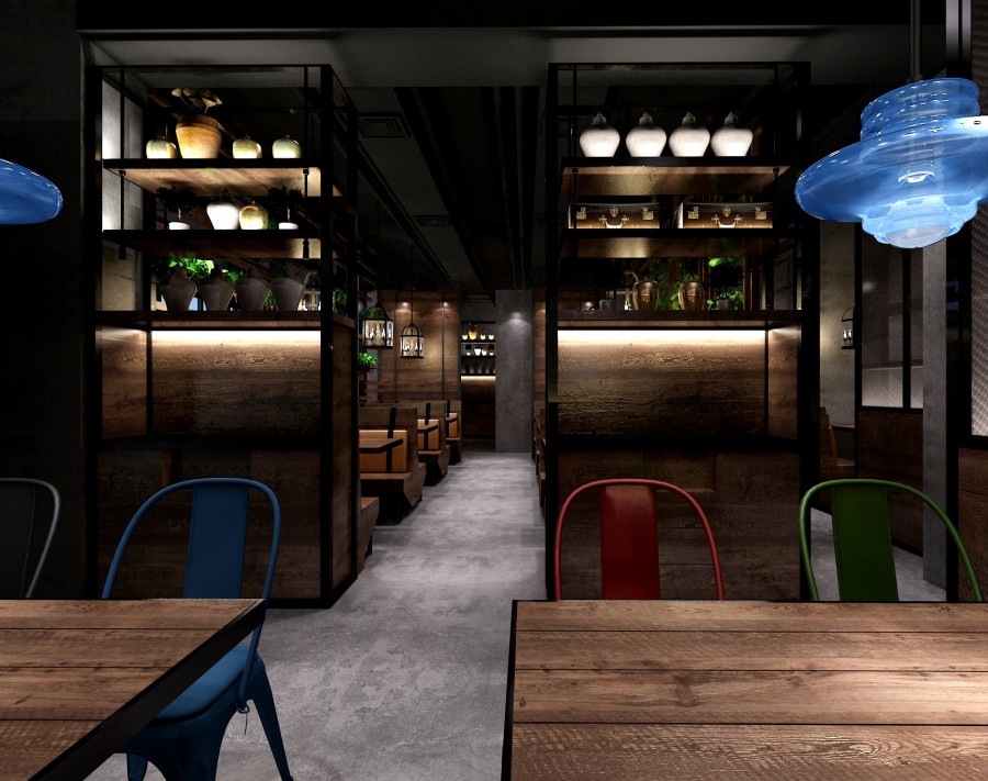 400平米烤肉餐廳裝修設(shè)計效果圖