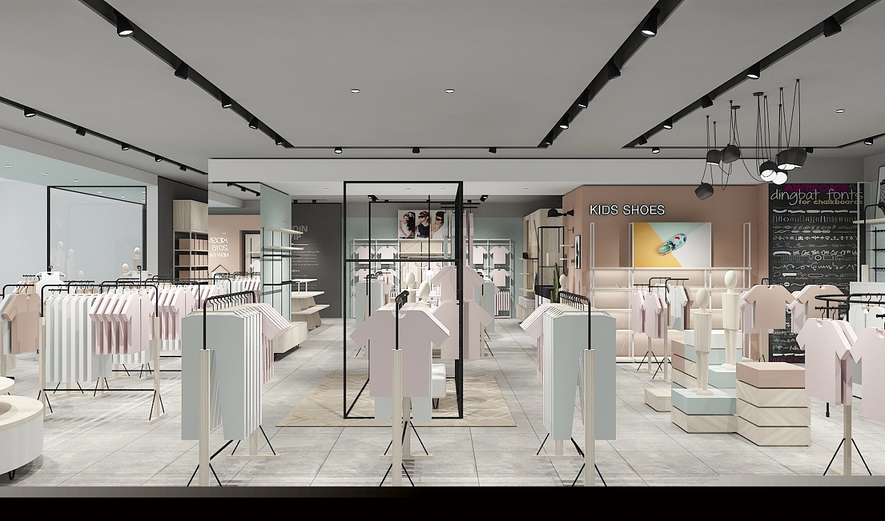 280平米品牌母嬰店鋪設(shè)計(jì)裝修效果圖