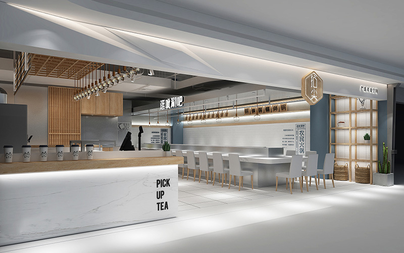 320平米餐飲空間裝修設(shè)計效果圖