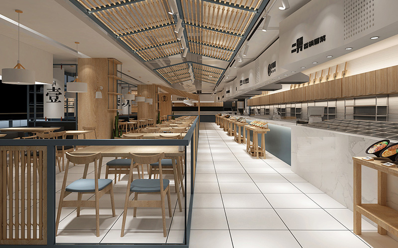 320平米餐飲空間裝修設(shè)計效果圖