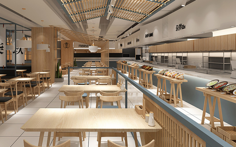 320平米餐飲空間裝修設(shè)計效果圖