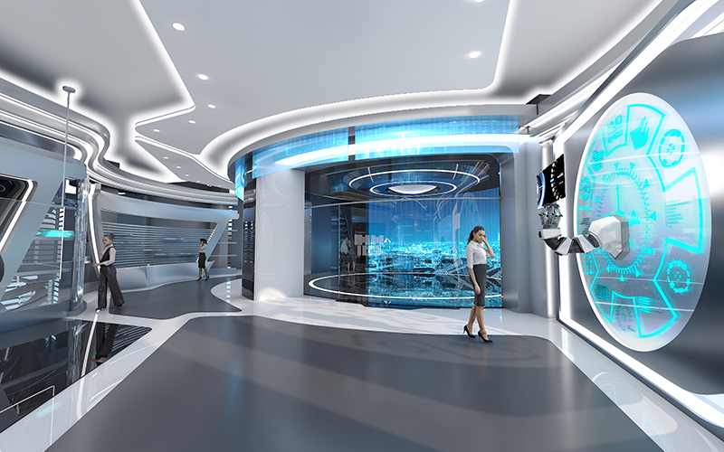 1000平米企業(yè)數(shù)字展廳設計效果圖