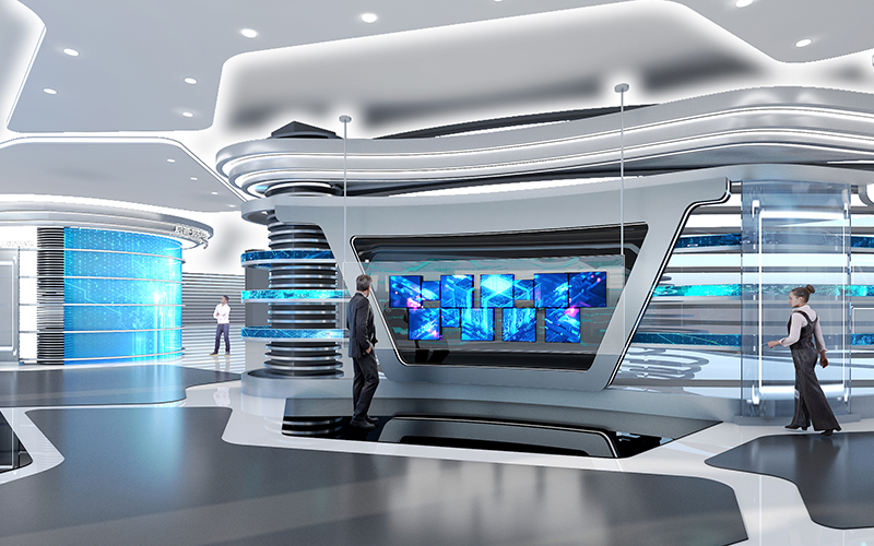 1000平米企業(yè)數(shù)字展廳設計效果圖