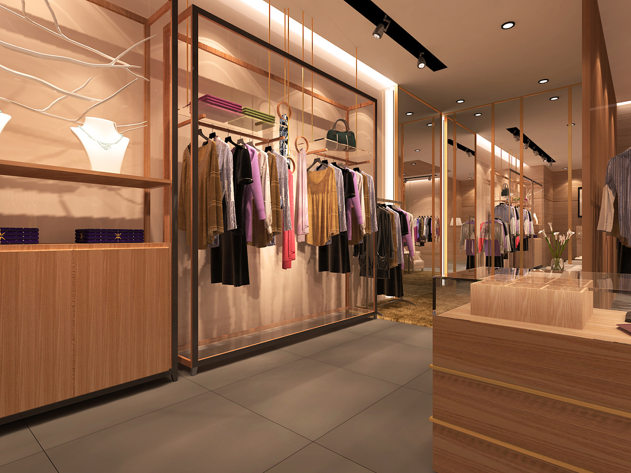 230平米品牌女裝店裝修設(shè)計效果圖
