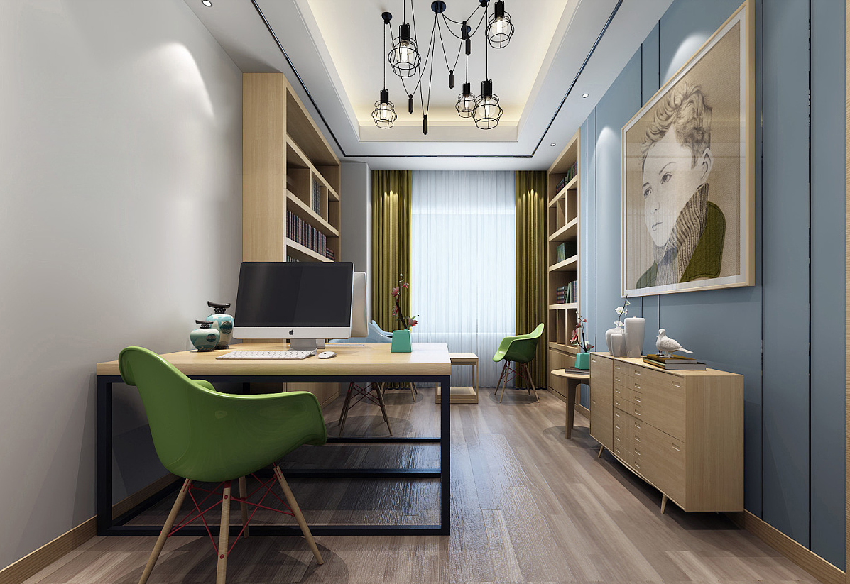 185平米新中式辦公室裝修設(shè)計效果圖