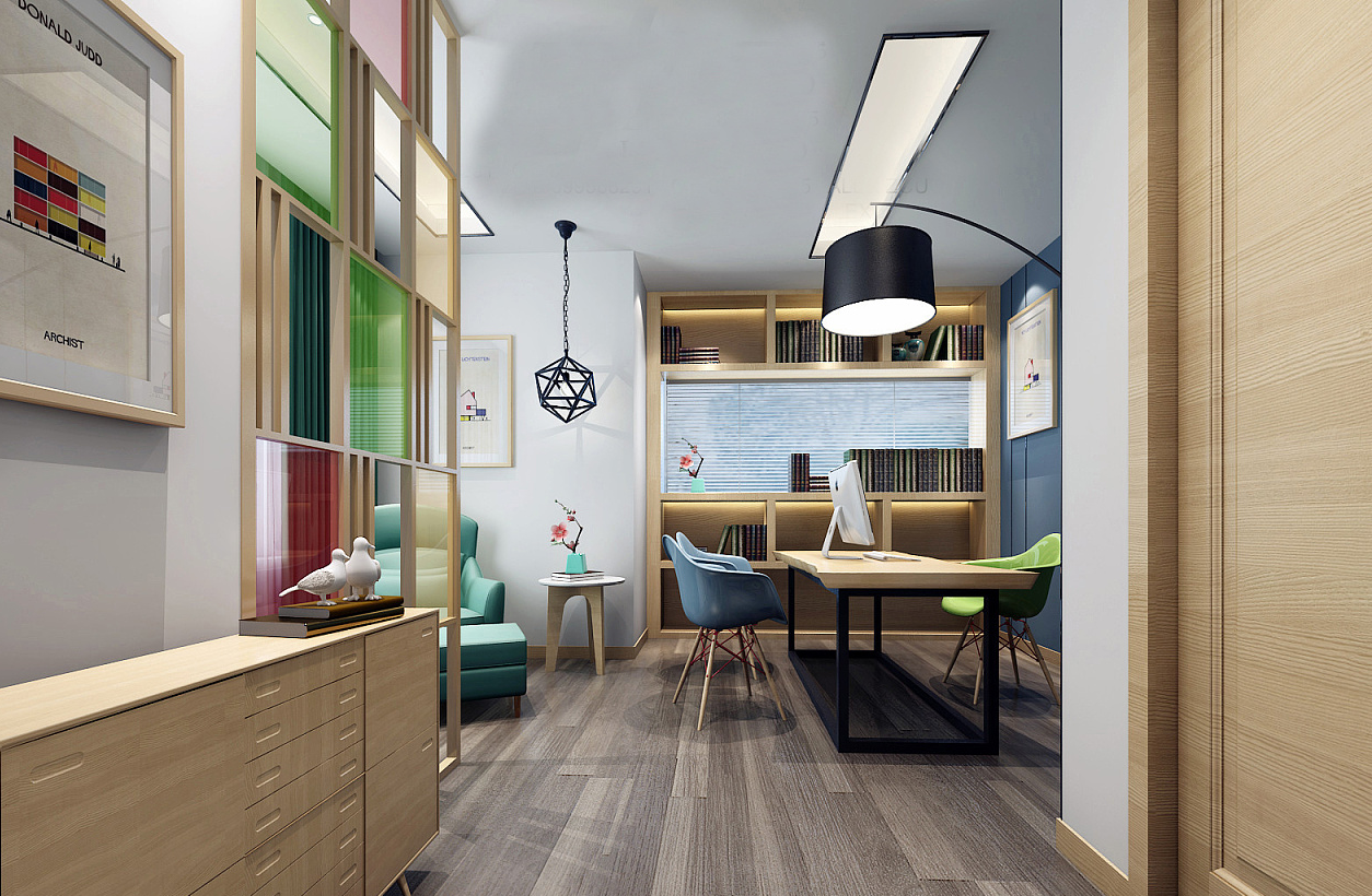 185平米新中式辦公室裝修設(shè)計效果圖