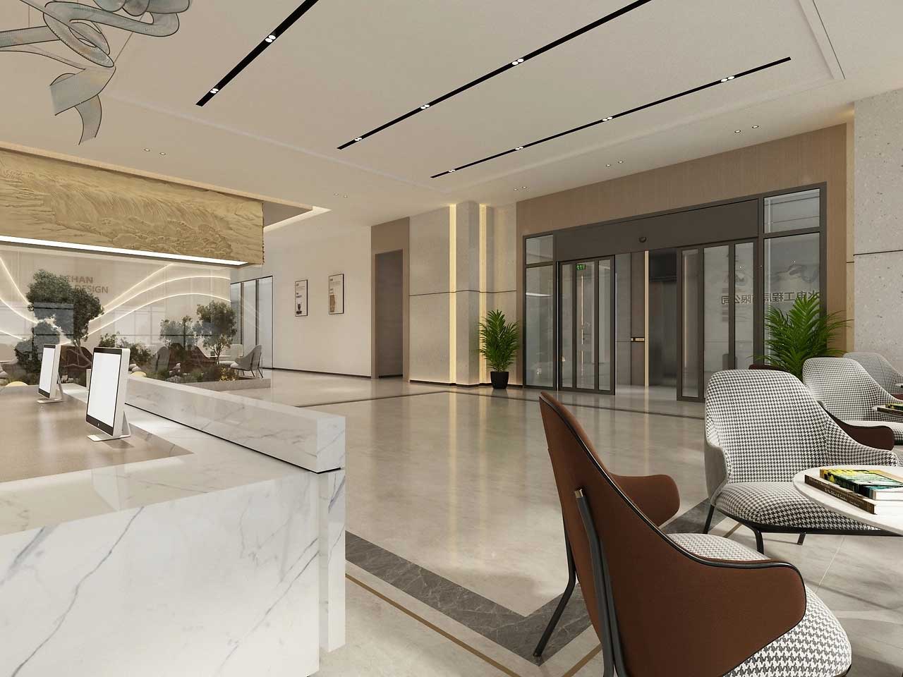 1000平米寫字樓辦公裝修設(shè)計效果圖