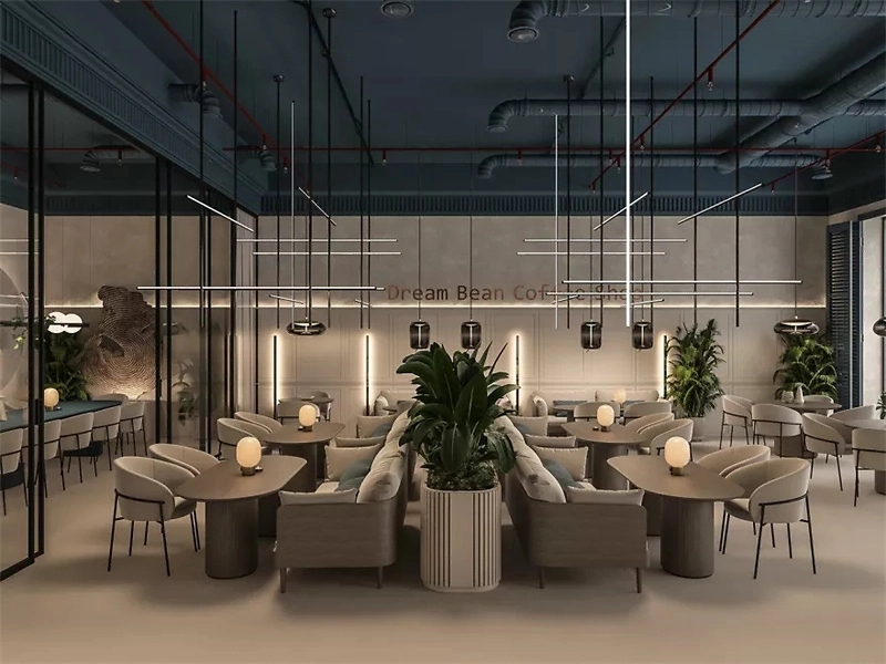 120平米時尚咖啡館設(shè)計(jì)效果圖