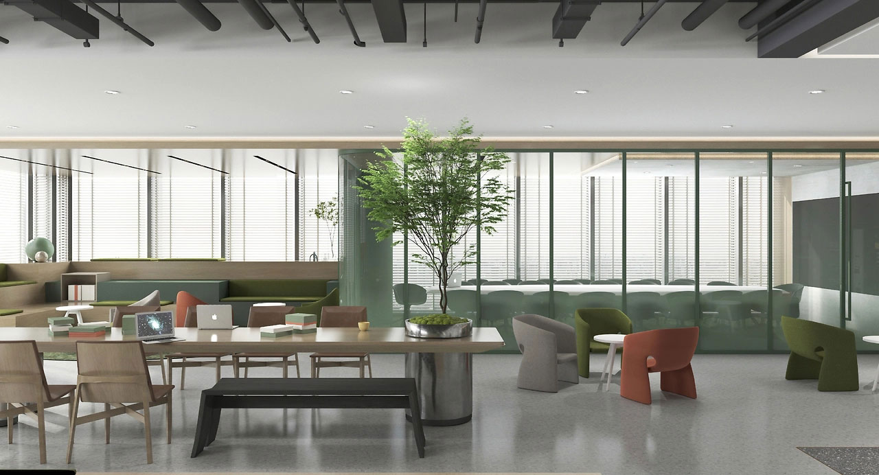 830平米現(xiàn)代辦公空間設計裝修效果圖